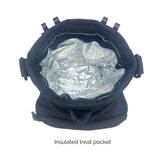 SnapLock Pro Training Pouch open top view showing insulated treat pocket with finger loop