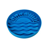 Salty Paws Sunset Slow Feeder in blue with sunset and beach wave pattern
