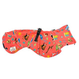 Dog towel robe drying coat watermelon colour